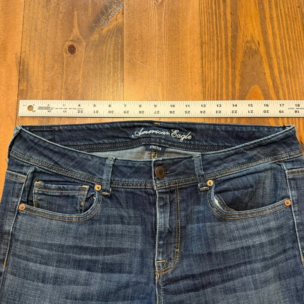 American Eagle AEO Original Boot Jeans Dark Stretch Blue 12